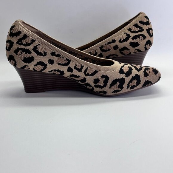 VIvala Square-Toe Wedge Margot Wedge Pro Size 7.5 (38.5) in Dark Leopard - Picture 7 of 13
